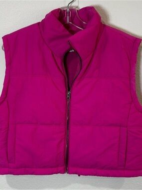 Thread & Supply cropped Pink Puffer Vest size M